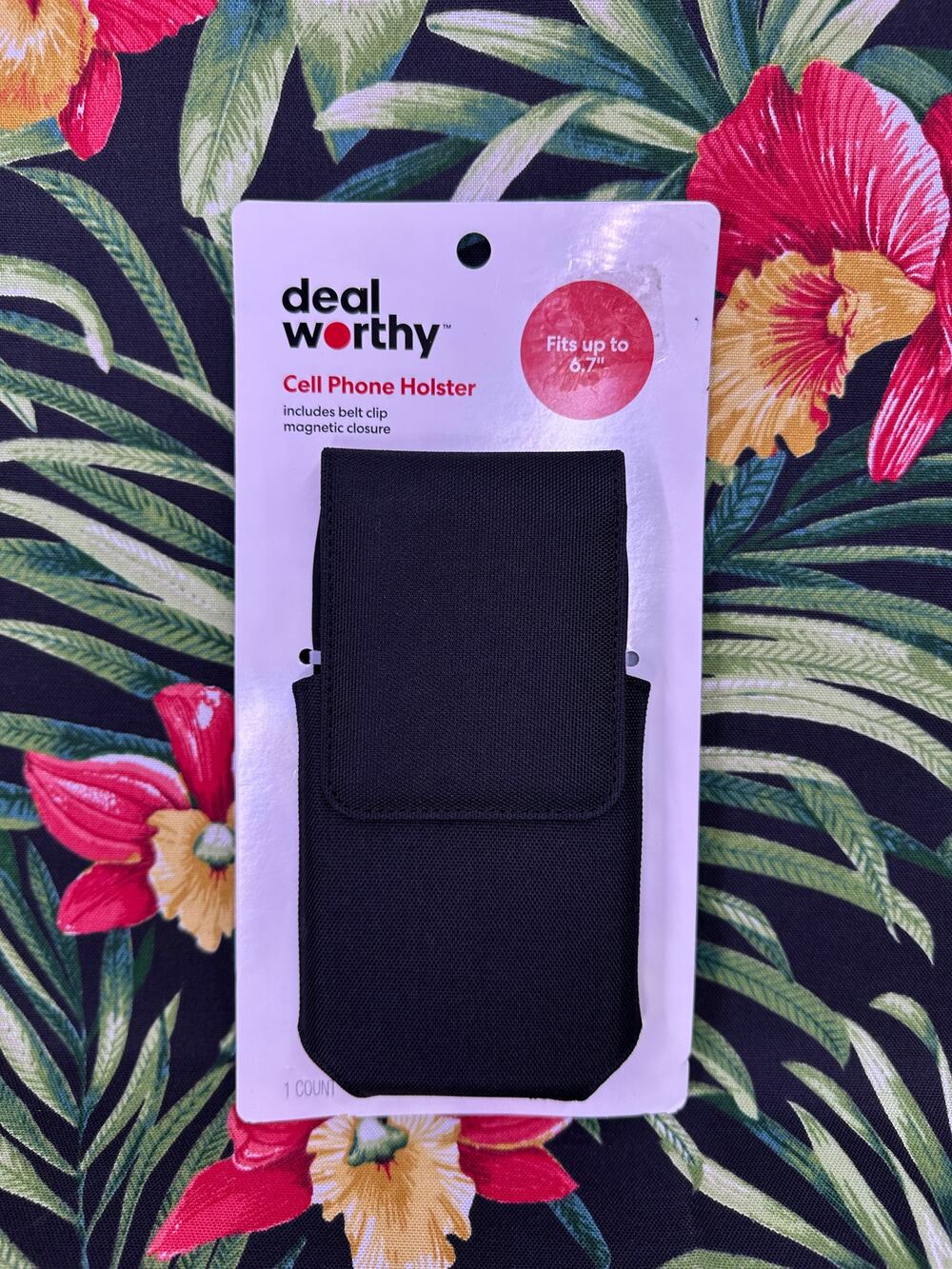 Deal Worthy Cell Phone Holster Pouch Black Case Belt 6.7”